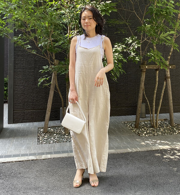 Rouge vif「【TICCA/ティッカ】リネンキャミソールコンビネゾン」|オールインワン|