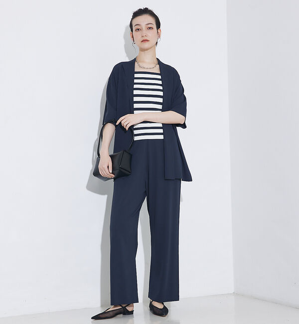 qualite「【セットアップ対応】接触冷感/レーヨンナイロンニットジャケット」|その他|