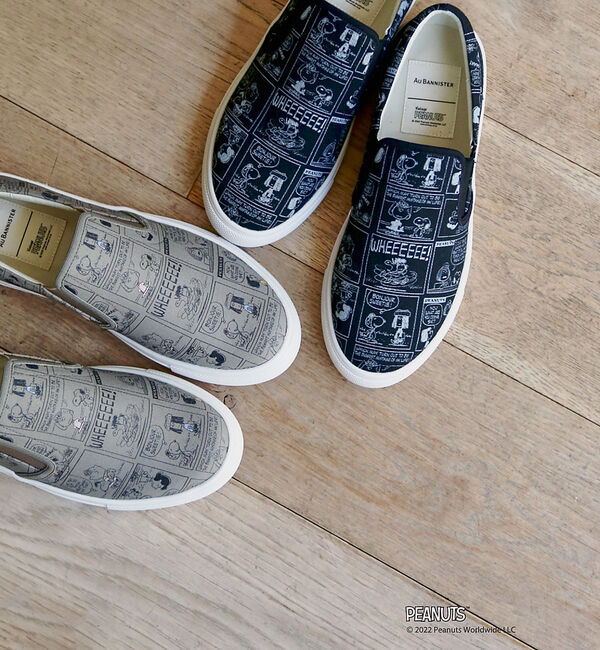 AU BANNISTER「【PEANUTS&times;Au BANNISTER】スヌーピーコラボ スリッポンスニーカ」|スニーカー|