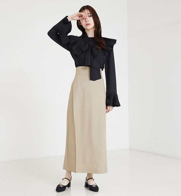 SELFIST「プリーツ襟付ブラウス」|シャツ・ブラウス|