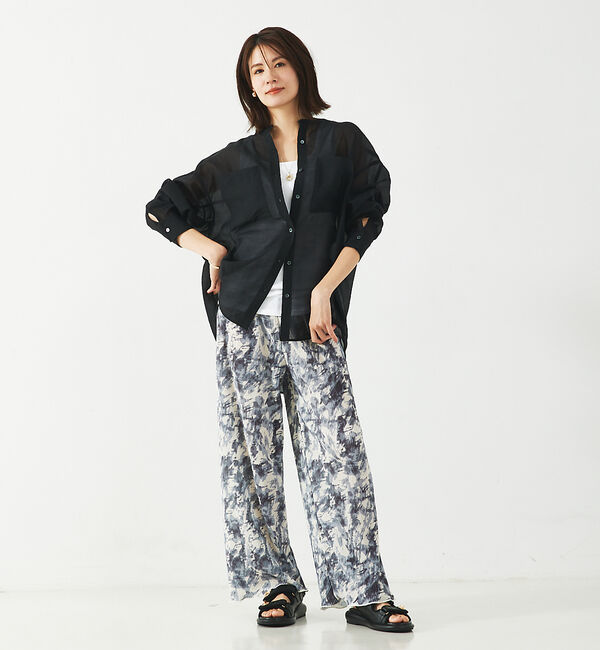 abahouse mavie「シアーオーバーシャツ」|シャツ・ブラウス|