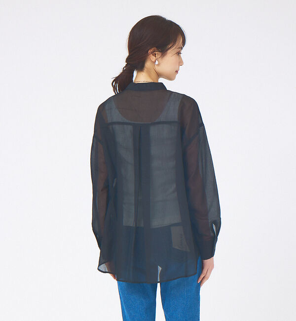 abahouse mavie「シアーオーバーシャツ」|シャツ・ブラウス|
