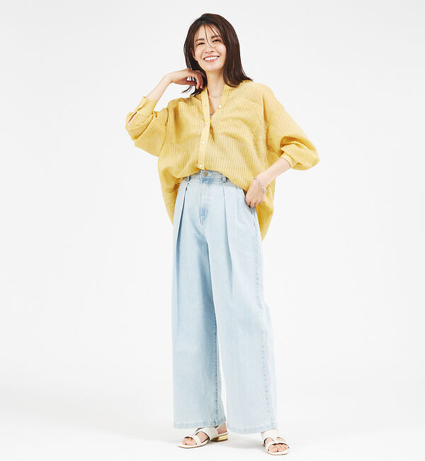 abahouse mavie「シアーオーバーシャツ」|シャツ・ブラウス|