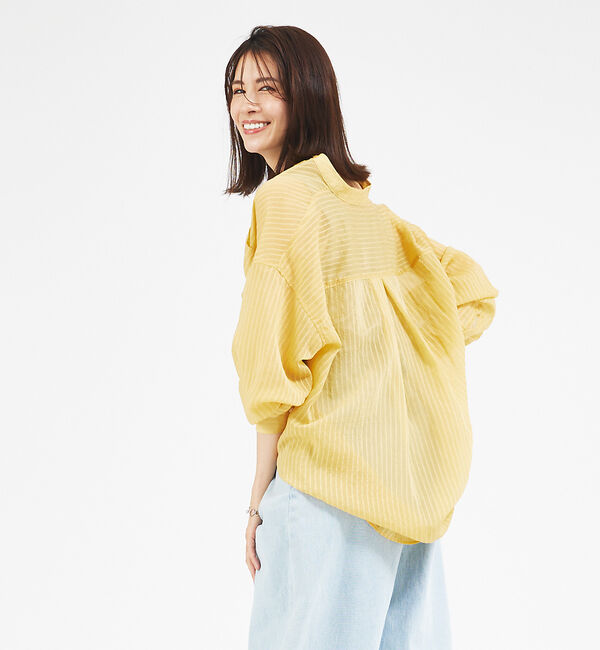 abahouse mavie「シアーオーバーシャツ」|シャツ・ブラウス|