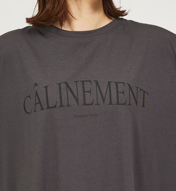 abahouse mavie「5分袖オーバーロゴT」|Tシャツ・カットソー|