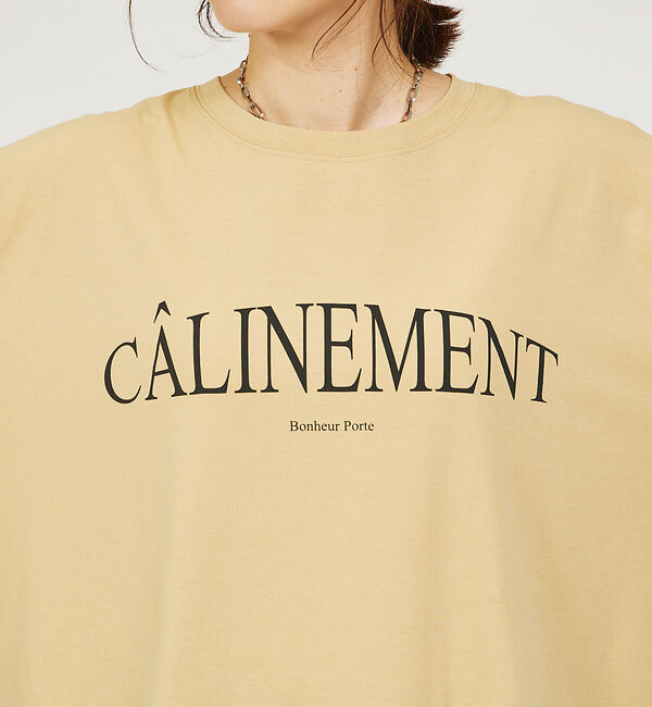 abahouse mavie「5分袖オーバーロゴT」|Tシャツ・カットソー|