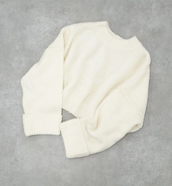 abahouse mavie「ブークレワイドスリーブショートニット」|ニット・セーター|