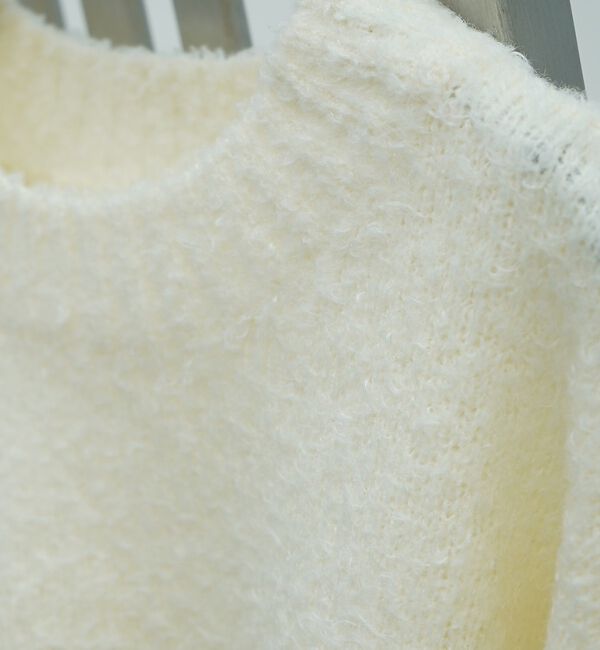 abahouse mavie「ブークレワイドスリーブショートニット」|ニット・セーター|