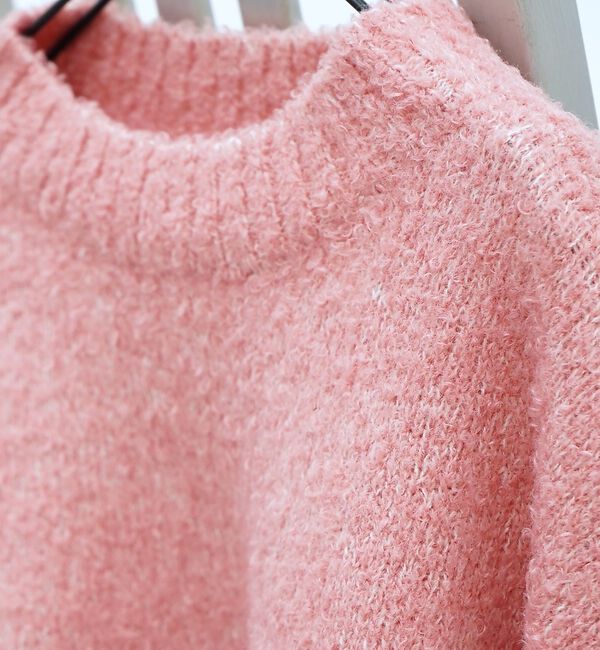 abahouse mavie「ブークレワイドスリーブショートニット」|ニット・セーター|