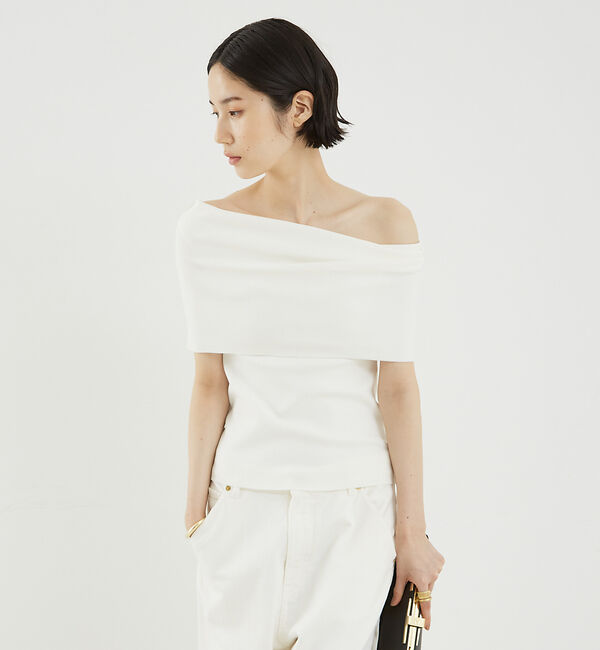 The Store by C' 「【COCUCA】オフショルダーニット」|ニット・セーター|ホワイト