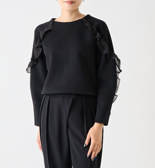 TIARA「《復刻別注》【MARILYN MOON/マリリンムーン】フリルニット」|ニット・セーター|