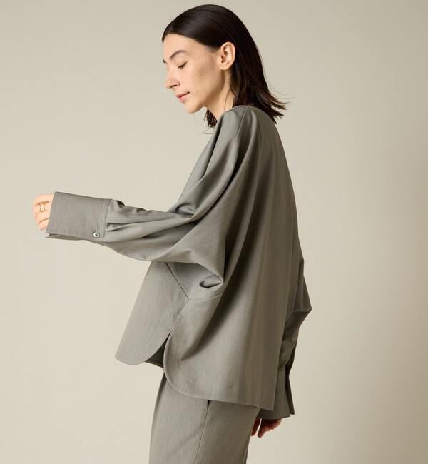 Liesse「パール釦ワイドブラウス（セットアップ対応）」|シャツ・ブラウス|