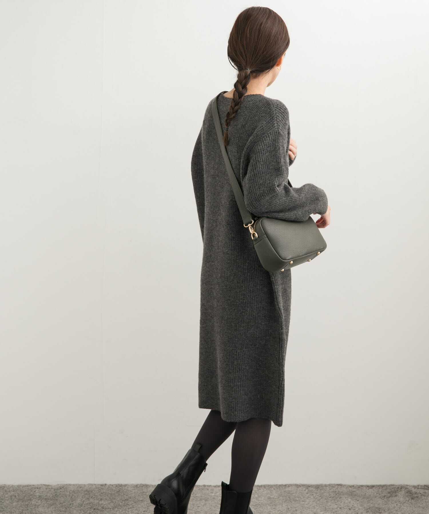 URBAN RESEARCH DOORS「畦ミディ丈ニットワンピース」|ワンピース|