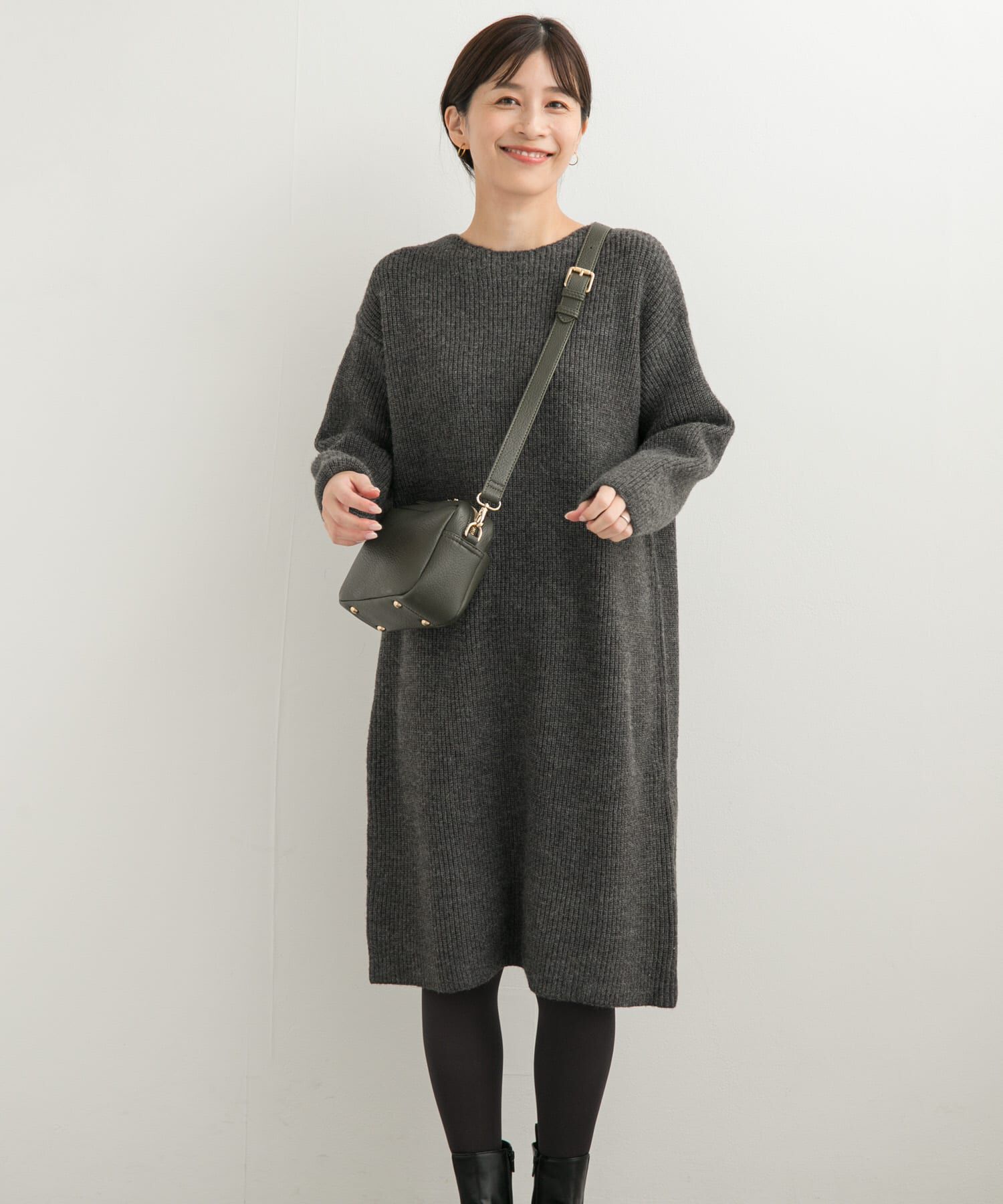 URBAN RESEARCH DOORS「畦ミディ丈ニットワンピース」|ワンピース|