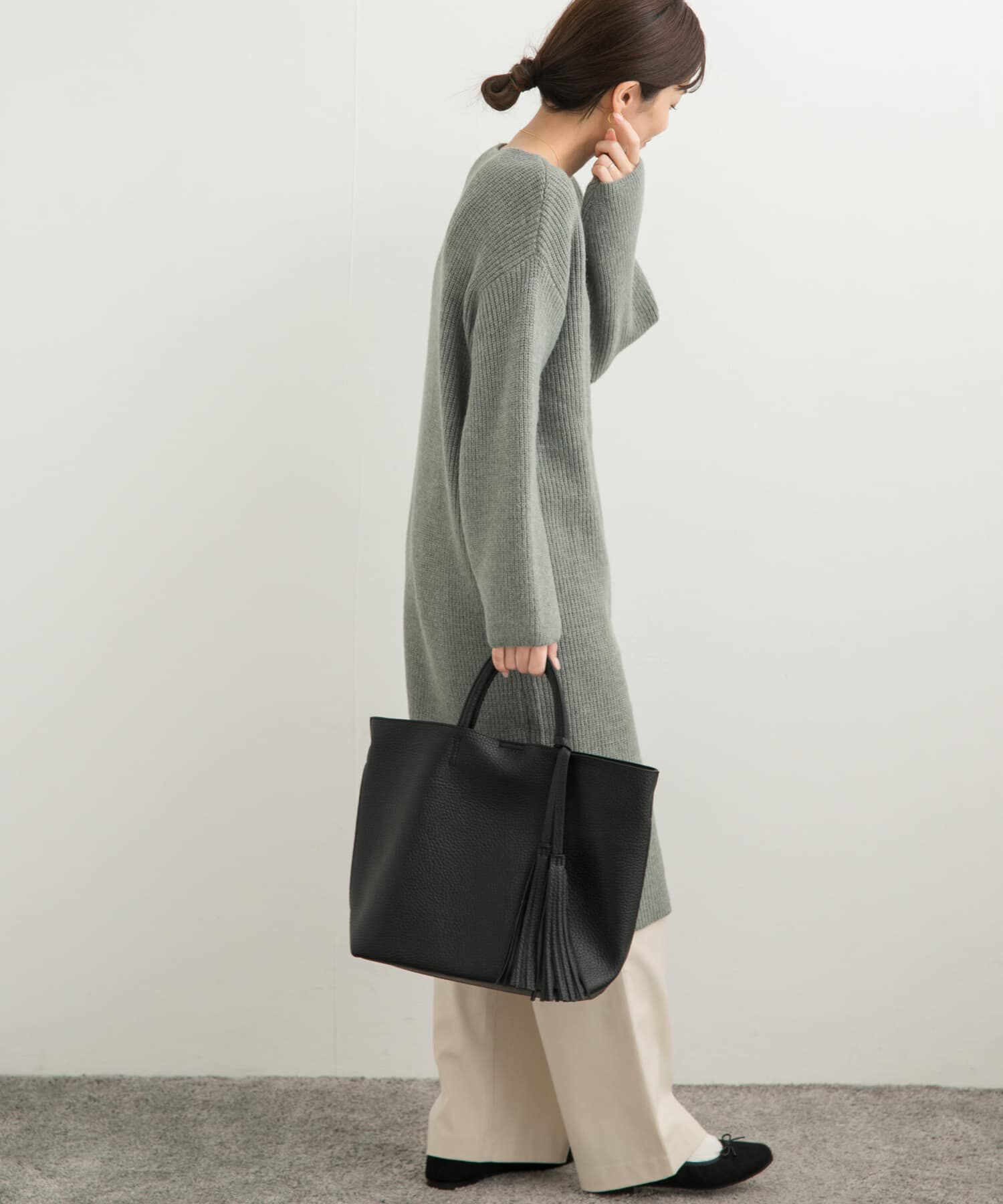 URBAN RESEARCH DOORS「畦ミディ丈ニットワンピース」|ワンピース|