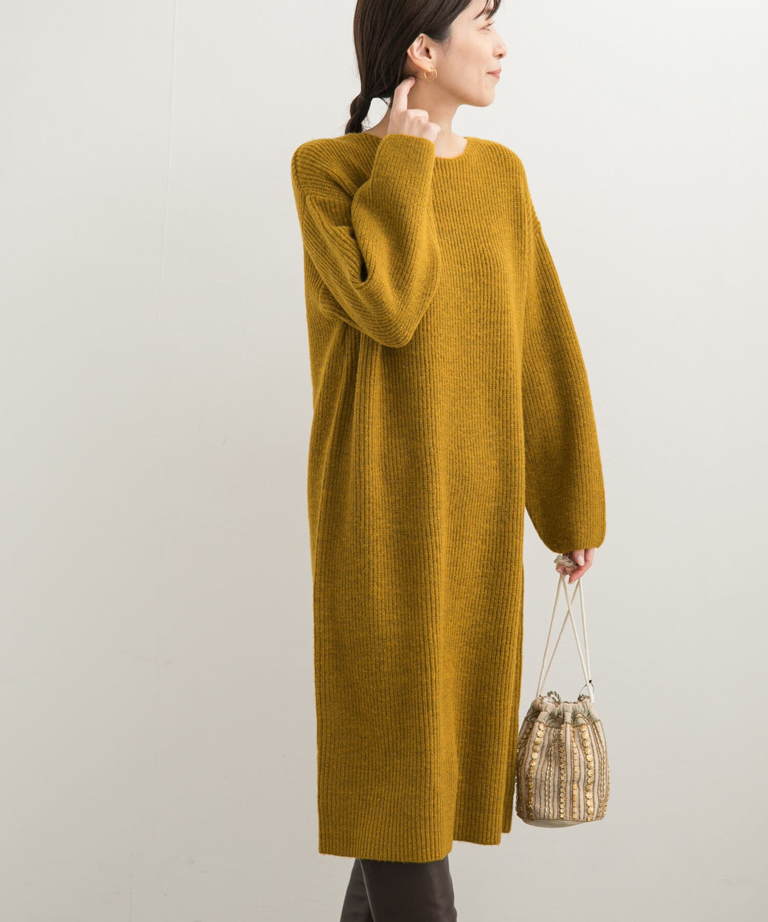 URBAN RESEARCH DOORS「畦ミディ丈ニットワンピース」|ワンピース|