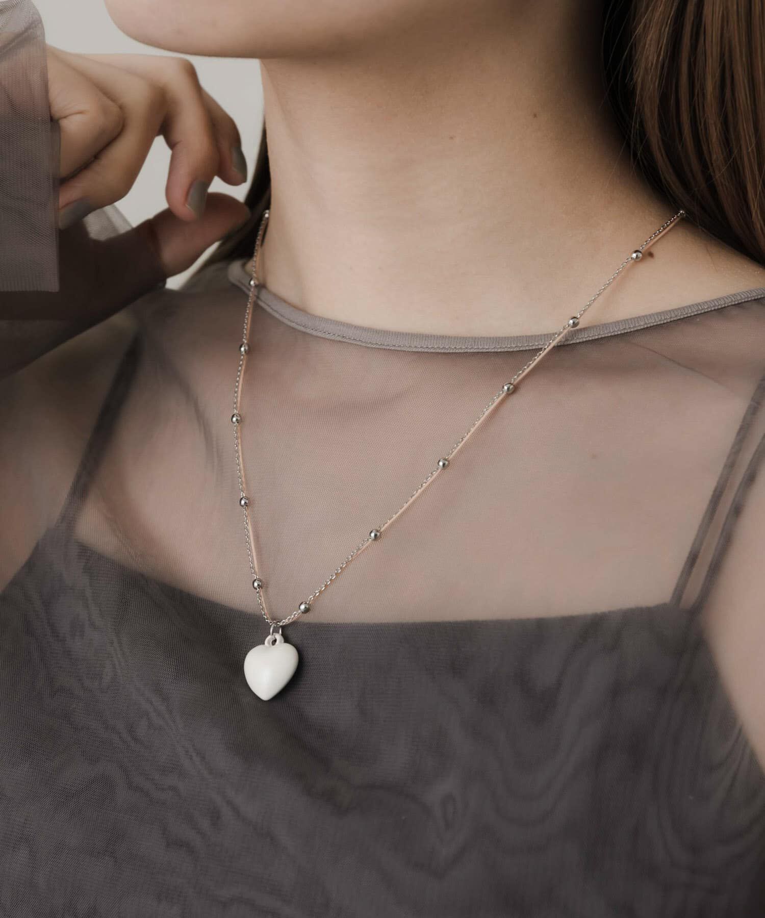 SMELLY「ハートトップコードチェーンネックレス」|ネックレス|