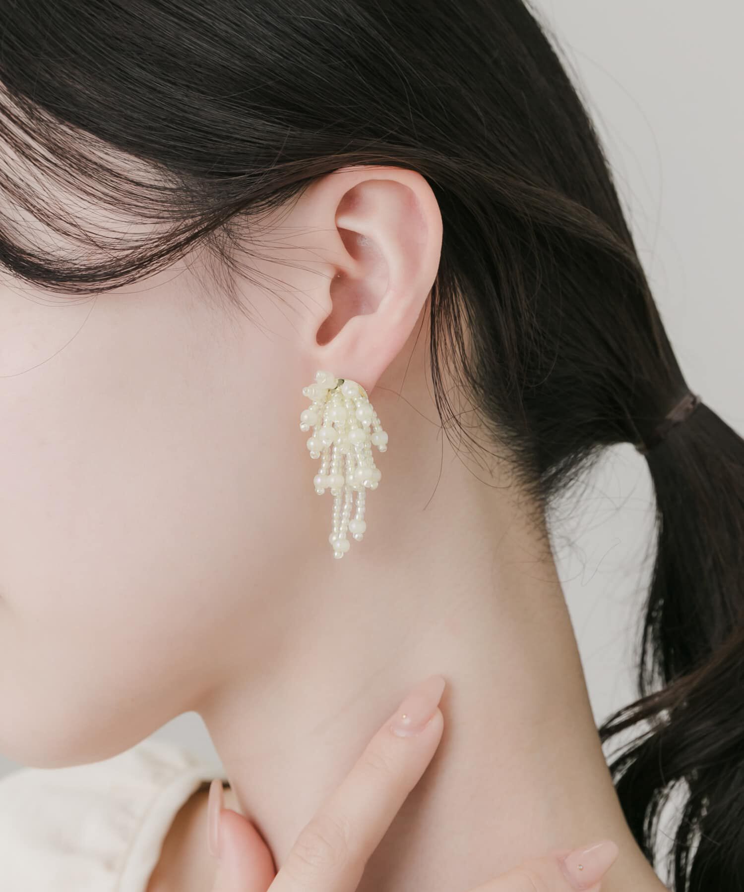 SMELLY「ビーズシャワーピアス」|ピアス|