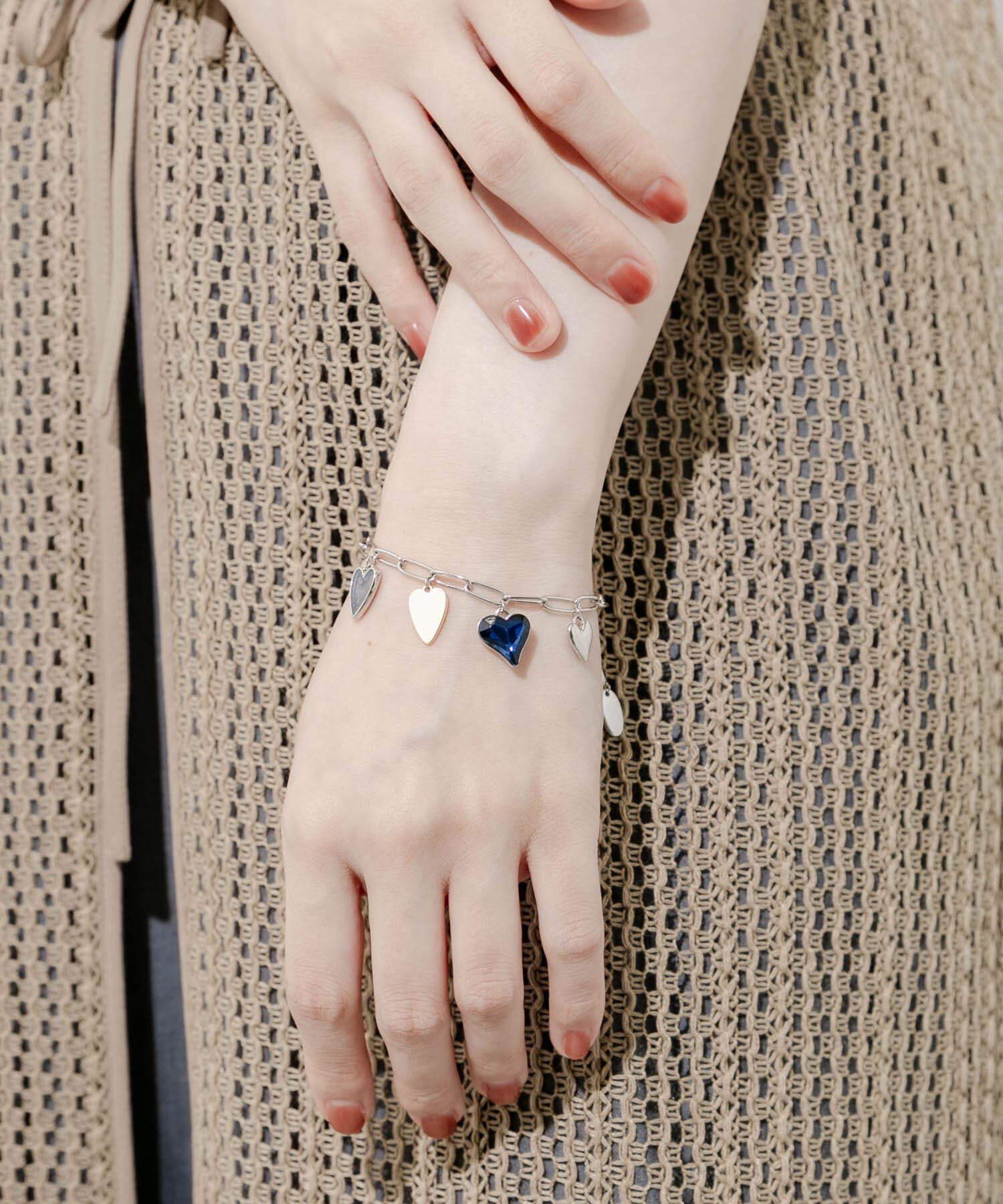 SMELLY「メタルハートチャームブレスレット」|ブレスレット・バングル|