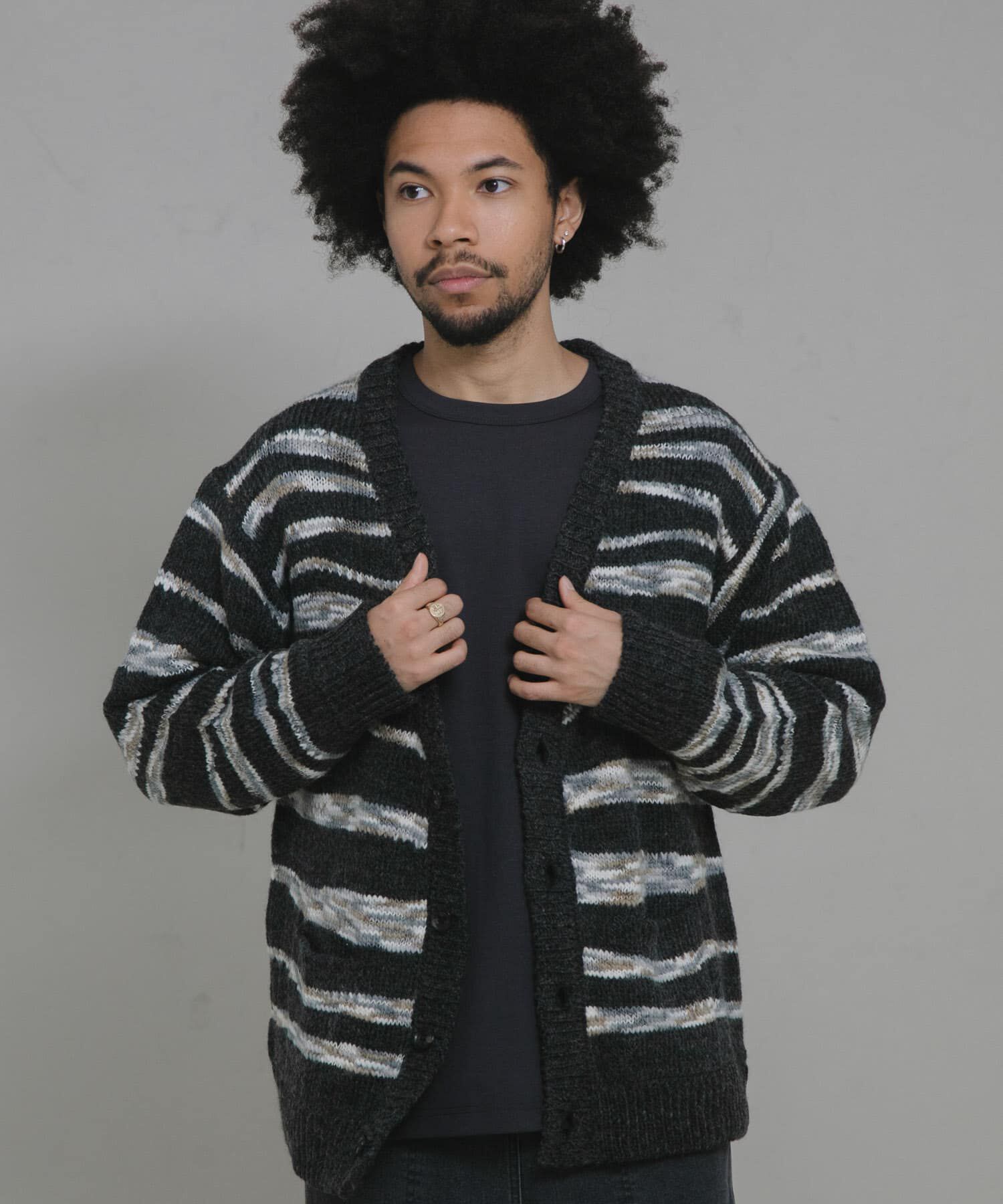 Sonny Label 「ウール混スペースダイニットカーディガン」|カーディガン|