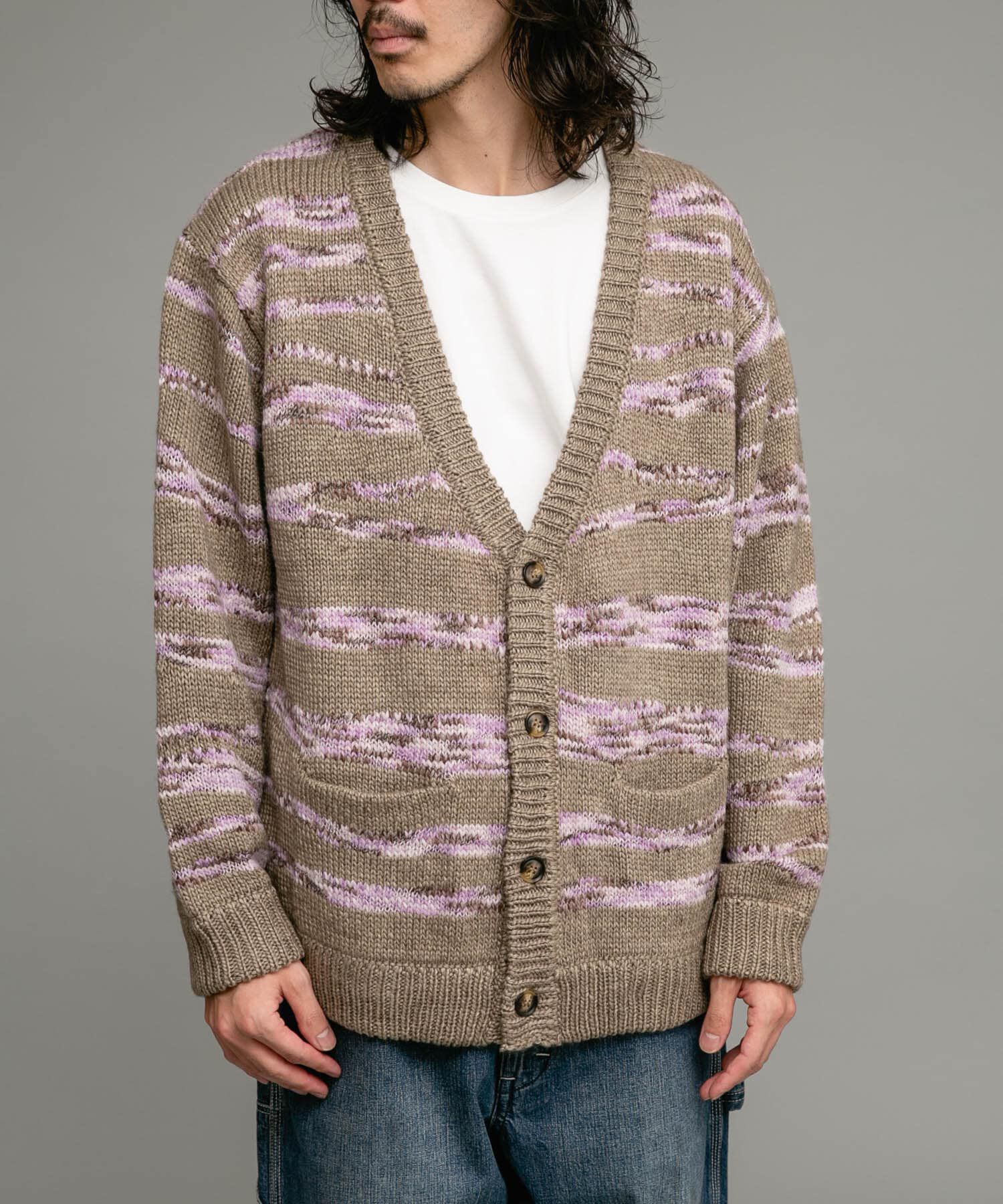 Sonny Label 「ウール混スペースダイニットカーディガン」|カーディガン|