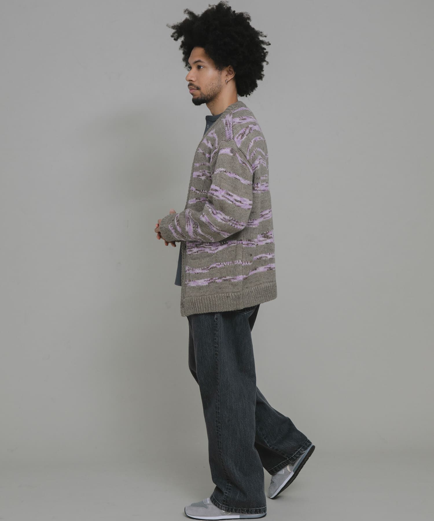 Sonny Label 「ウール混スペースダイニットカーディガン」|カーディガン|