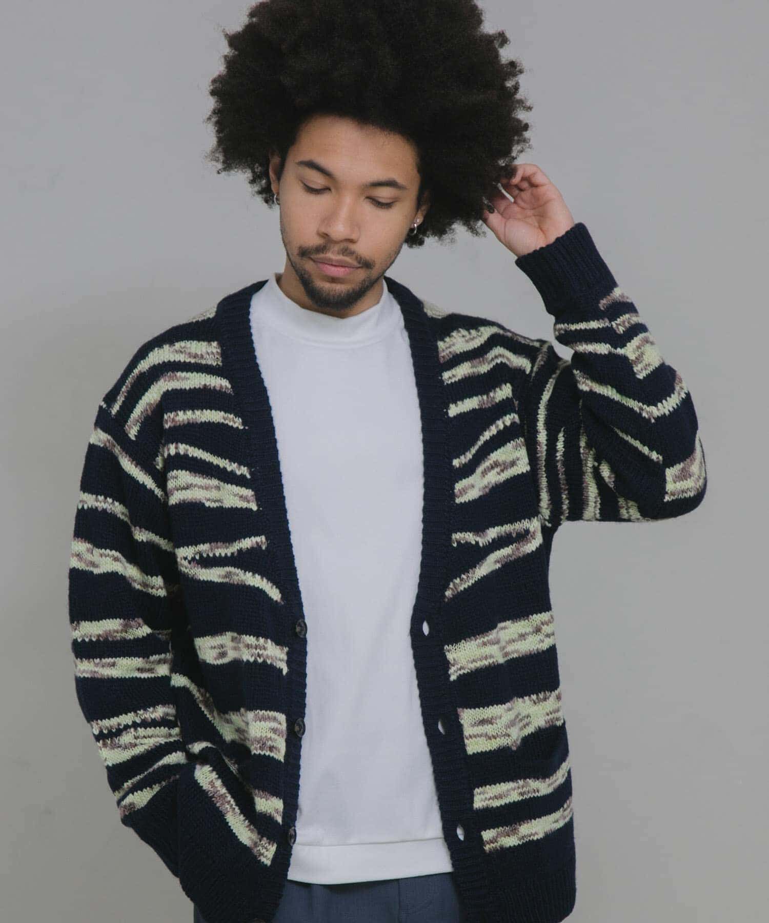 Sonny Label 「ウール混スペースダイニットカーディガン」|カーディガン|ブルー系その他