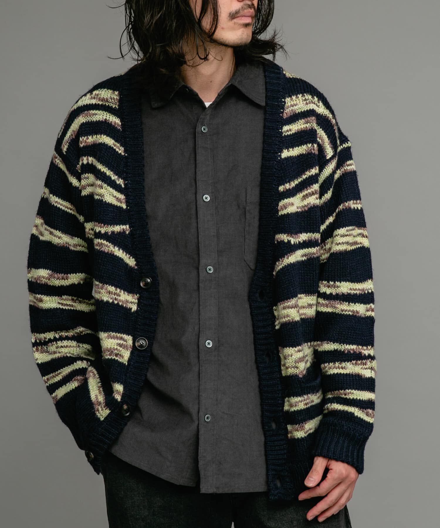 Sonny Label 「ウール混スペースダイニットカーディガン」|カーディガン|