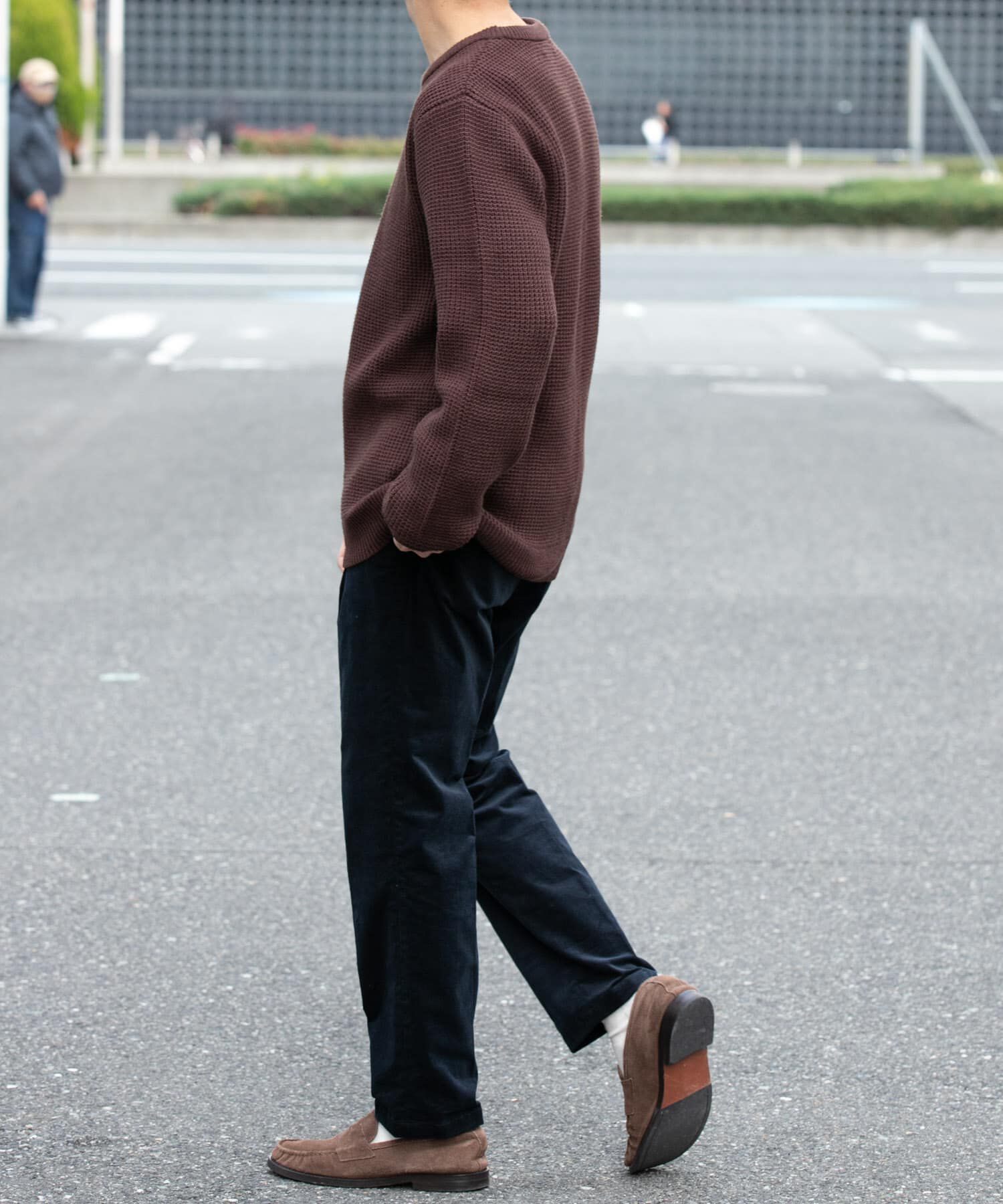 URBAN RESEARCH ROSSO「ウォッシャブルストレッチワッフルクルーネックプルオーバー」|ニット・セーター|