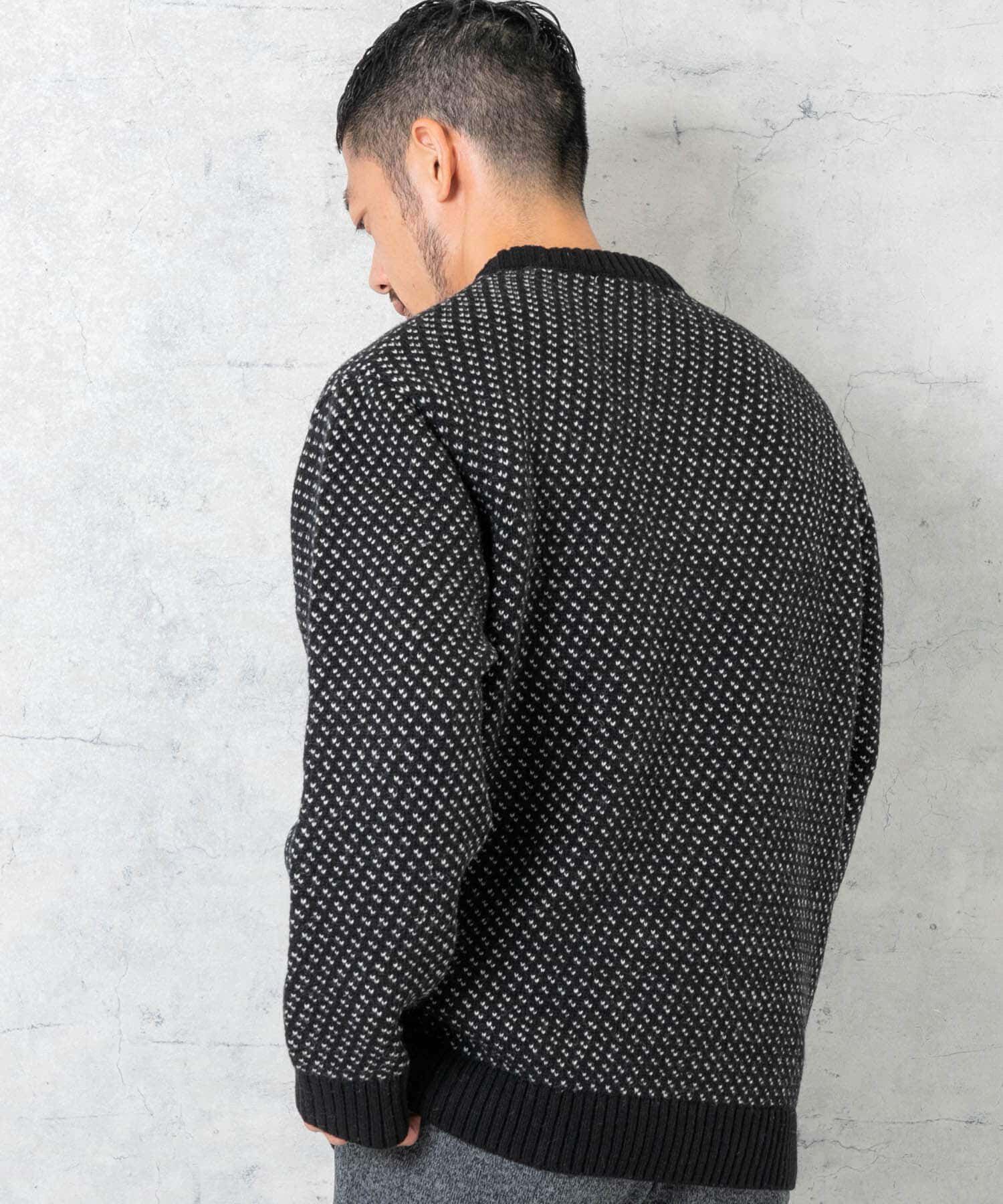 URBAN RESEARCH ROSSO「『XLサイズあり』バーズアイ柄クルーネックニット」|ニット・セーター|