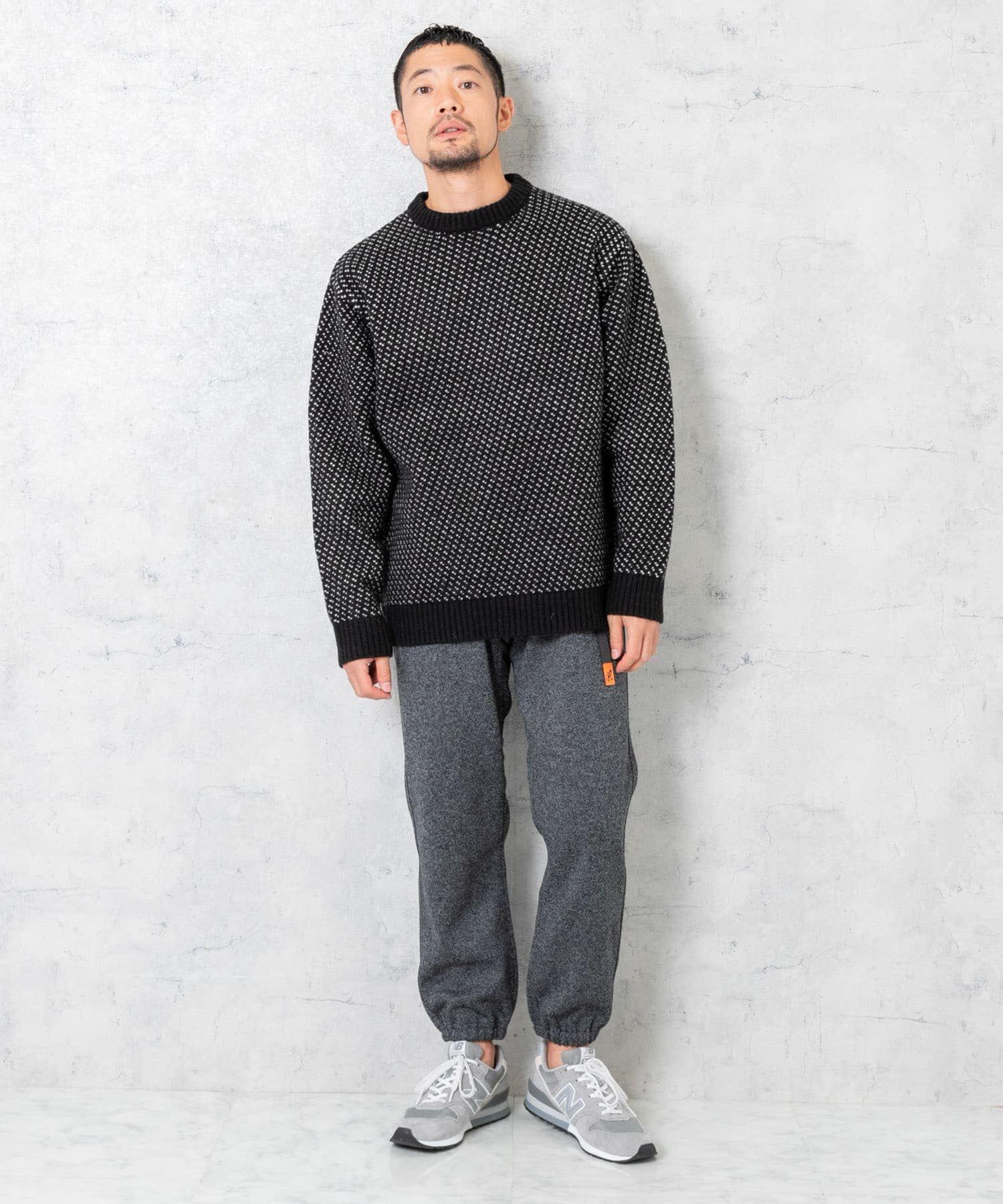 URBAN RESEARCH ROSSO「『XLサイズあり』バーズアイ柄クルーネックニット」|ニット・セーター|