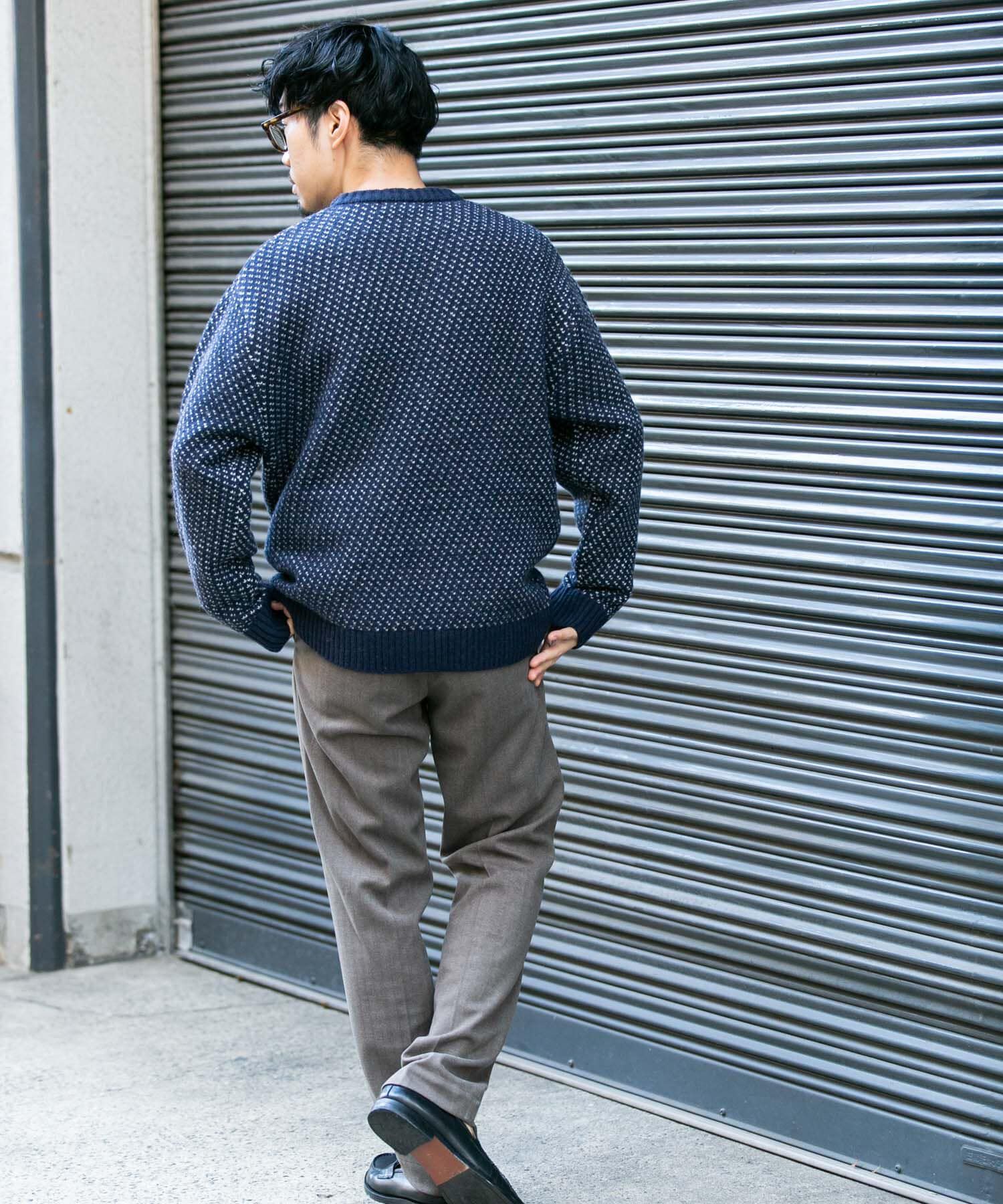 URBAN RESEARCH ROSSO「『XLサイズあり』バーズアイ柄クルーネックニット」|ニット・セーター|