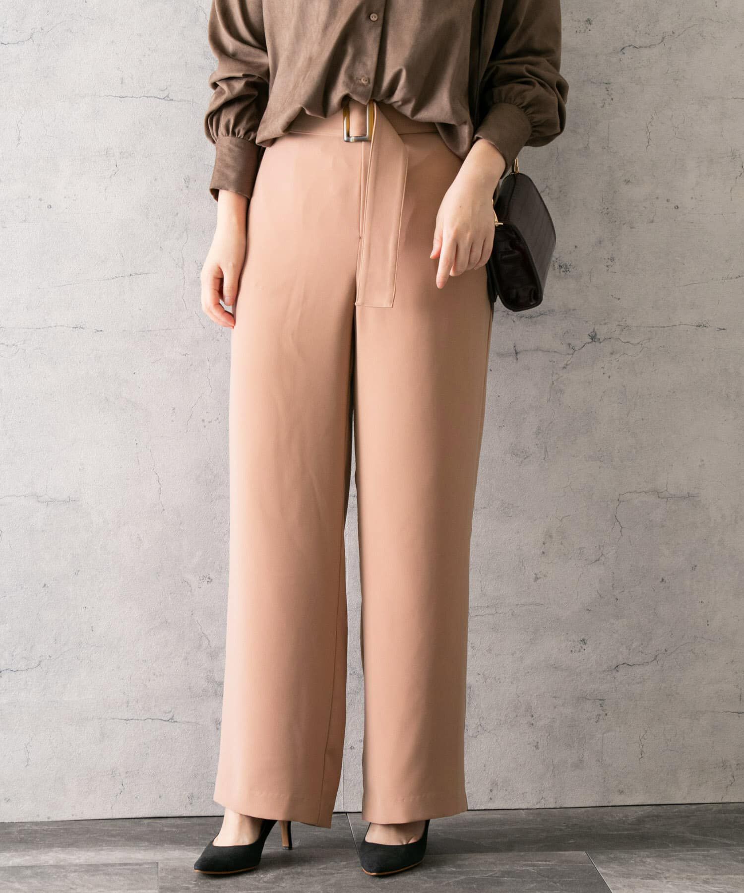 URBAN RESEARCH ROSSO「『スタイリスト川上さやか&times;ROSSO』ベルト付きパンツ&there4;」|その他|ピンク