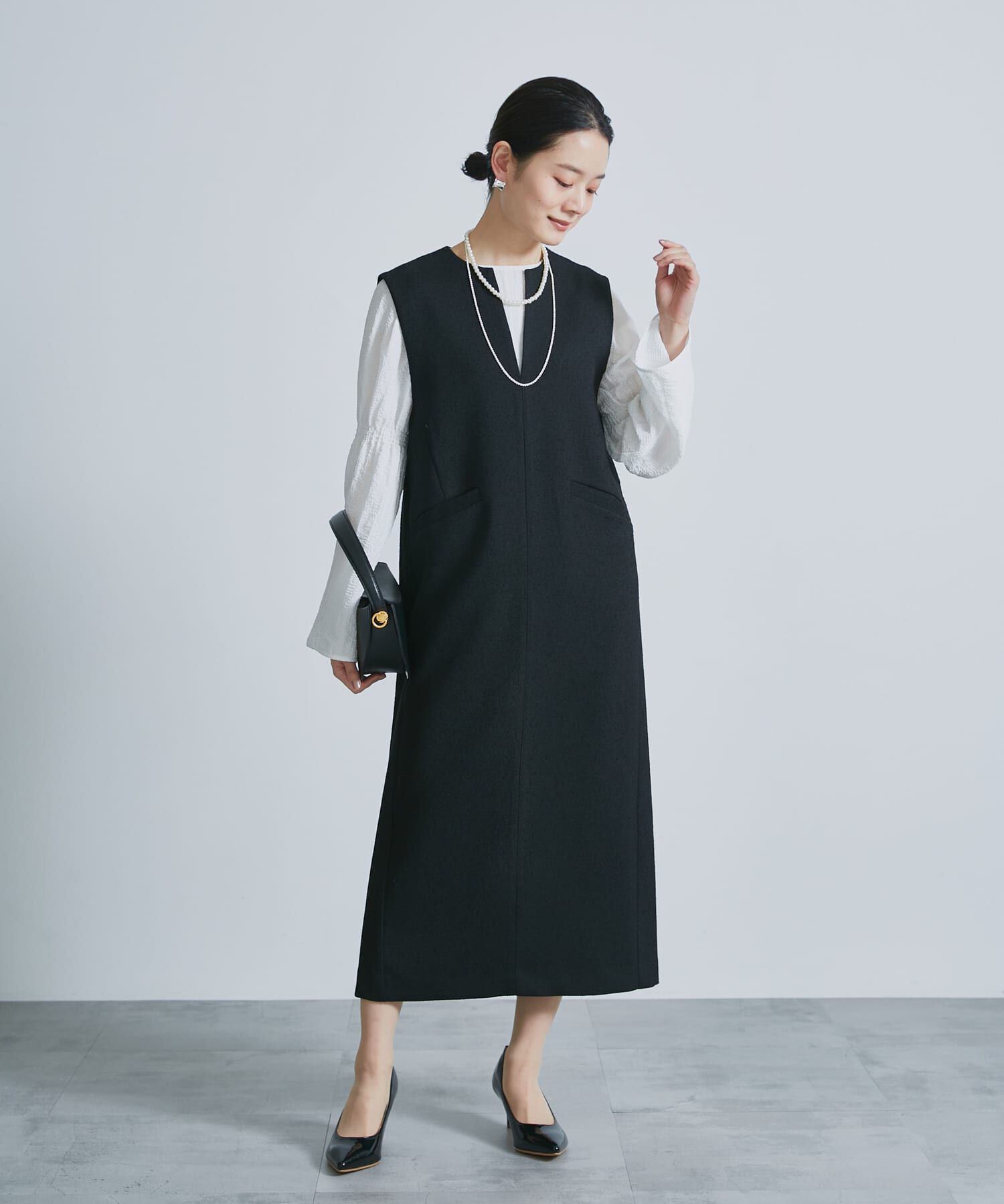 URBAN RESEARCH ROSSO「キーネックレイヤードワンピース」|ワンピース|