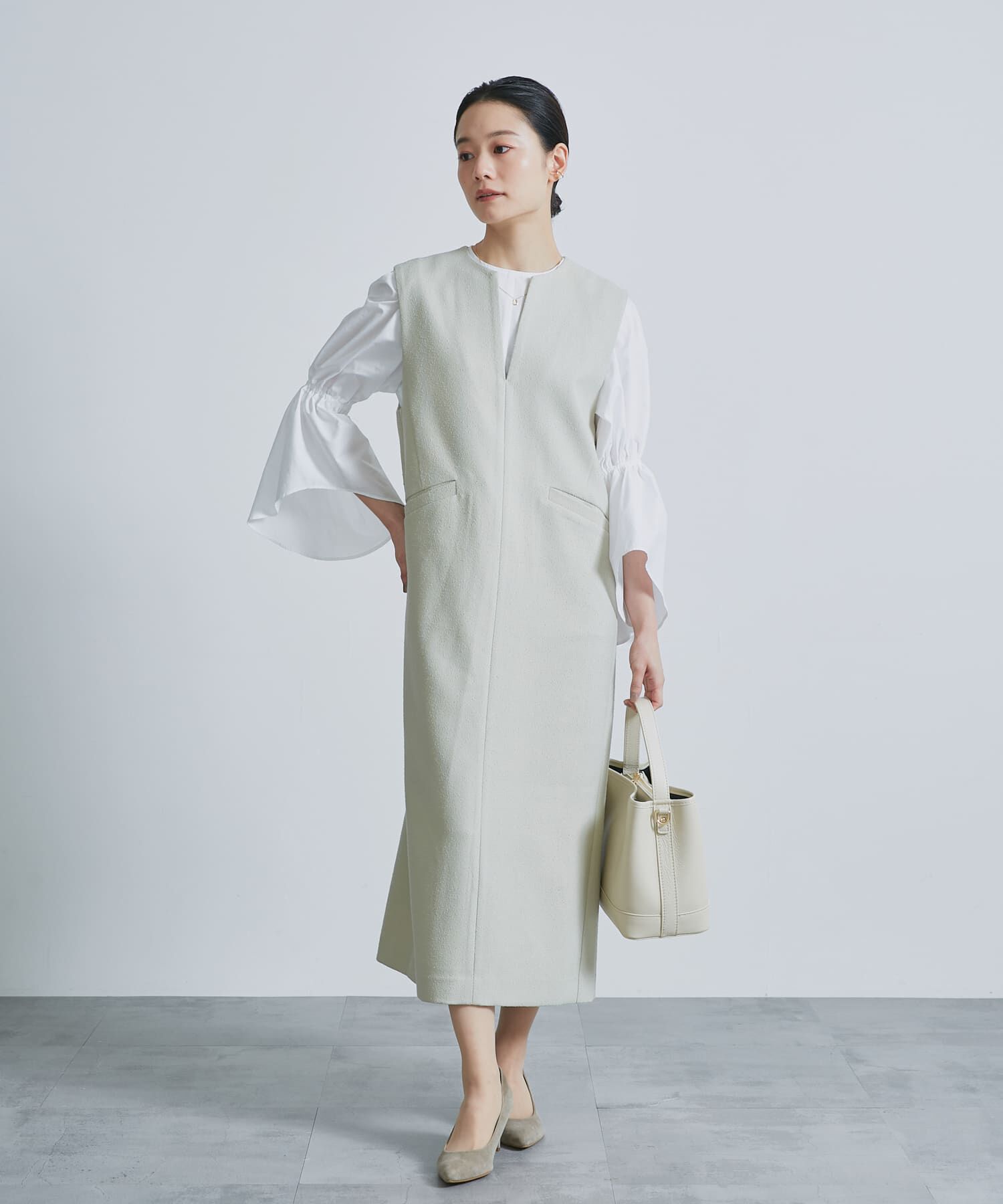 URBAN RESEARCH ROSSO「キーネックレイヤードワンピース」|ワンピース|