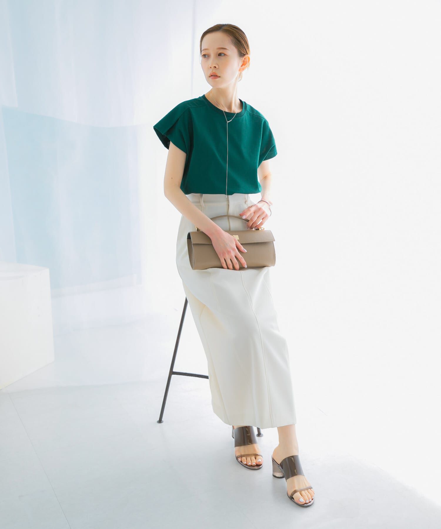 URBAN RESEARCH ROSSO「タックスリーブクールタッチカットソー」|Tシャツ・カットソー|