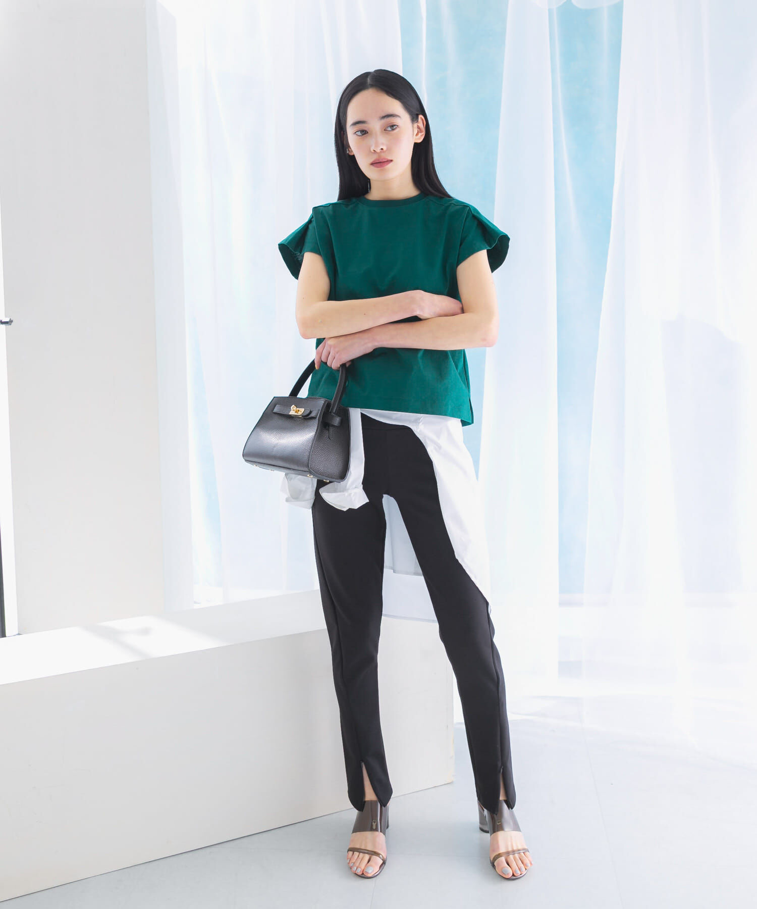 URBAN RESEARCH ROSSO「タックスリーブクールタッチカットソー」|Tシャツ・カットソー|