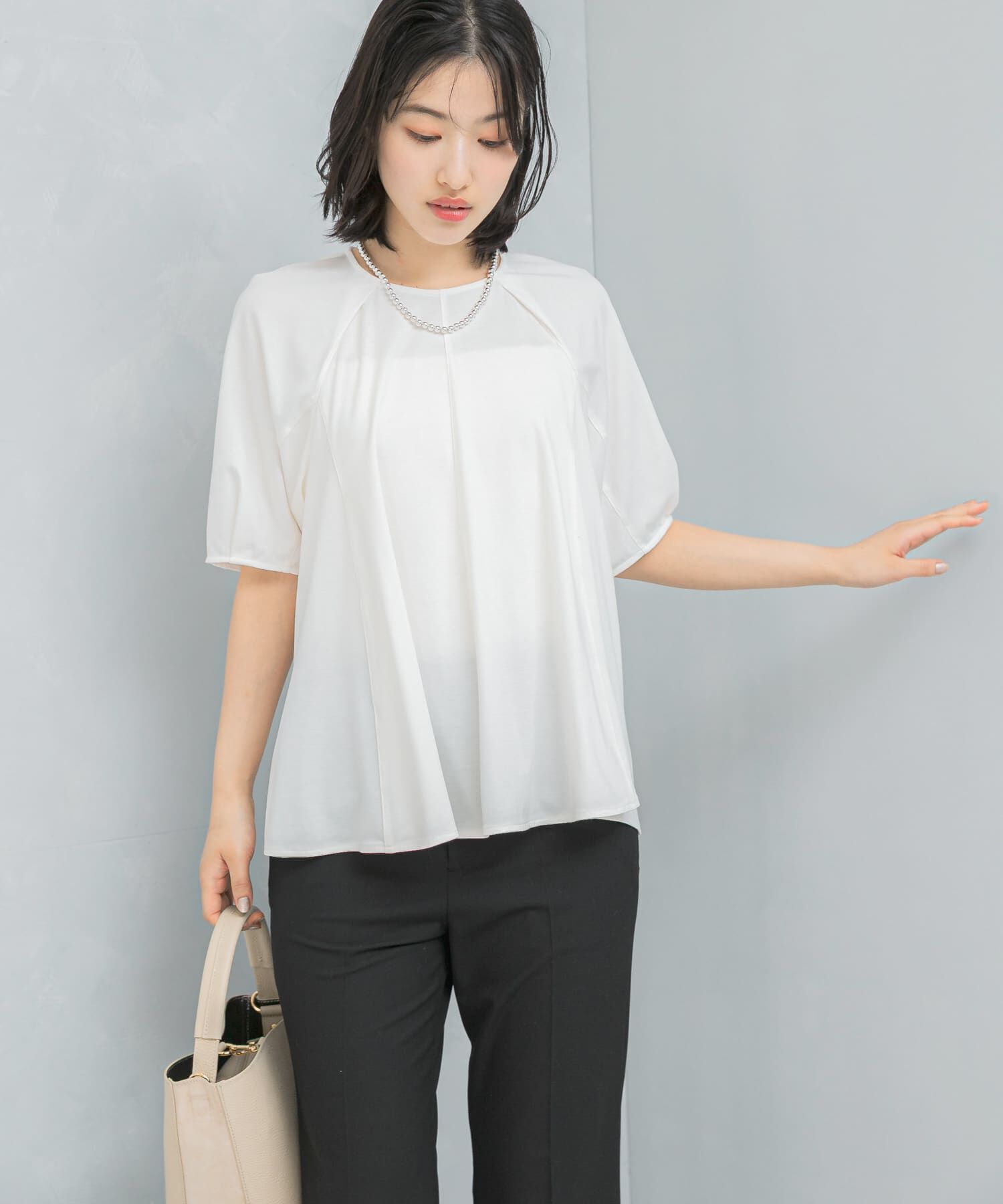 URBAN RESEARCH ROSSO「クールタッチフレアポンチプルオーバー」|Tシャツ・カットソー|