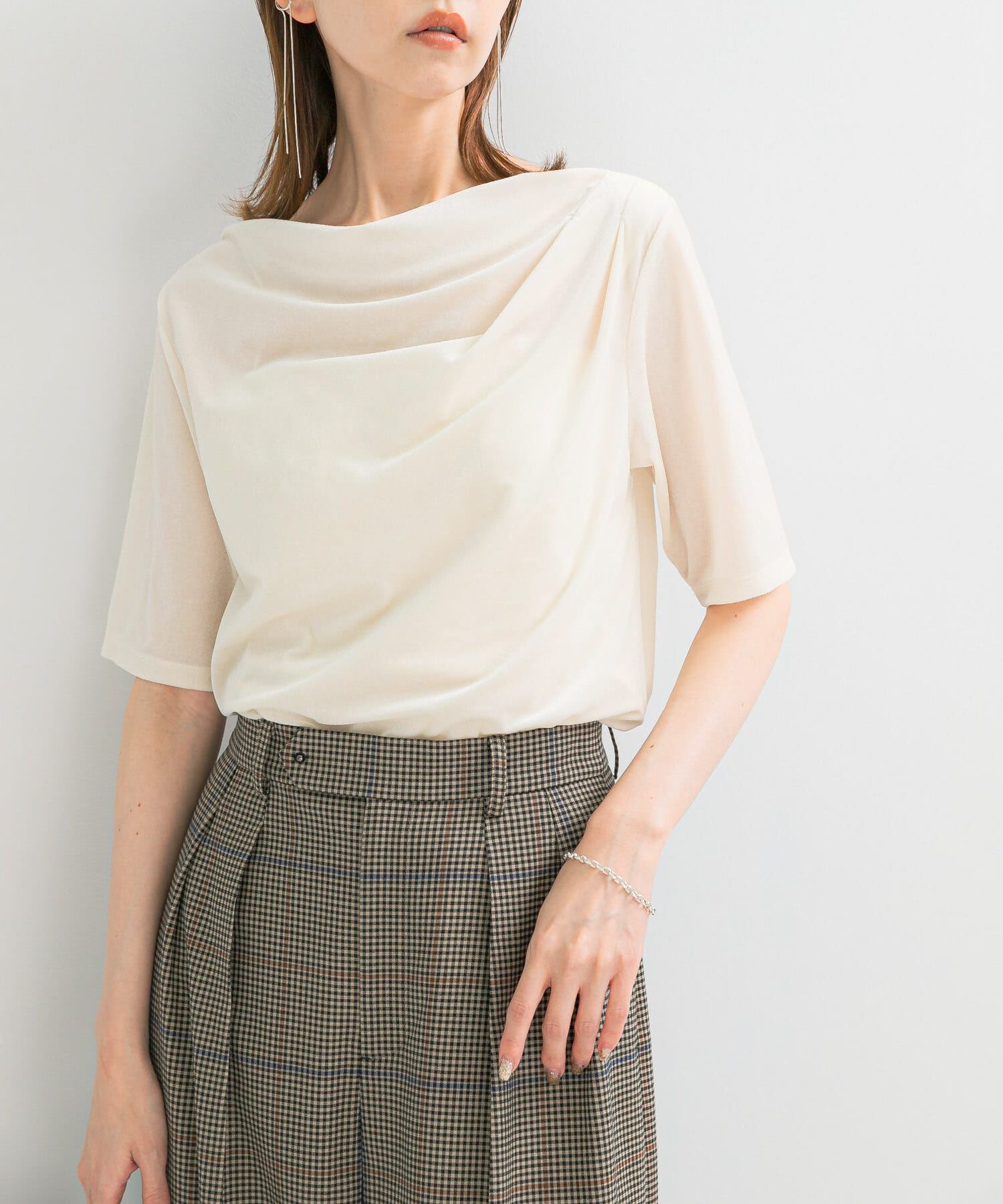 URBAN RESEARCH ROSSO「シアーストレッチベロアカットソー」|Tシャツ・カットソー|