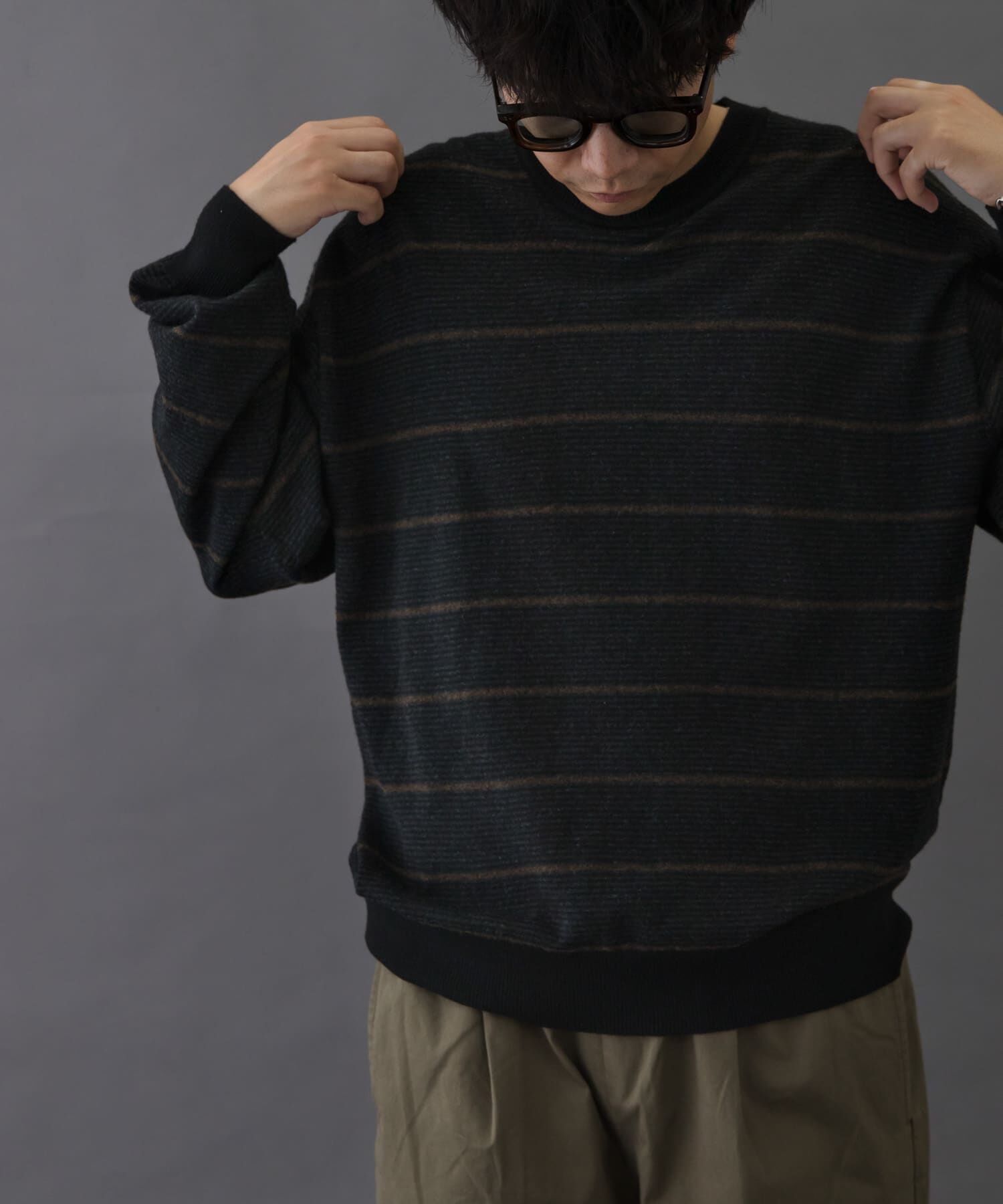 URBAN RESEARCH DOORS「FORK&SPOON 　PROVORONEプルオーバーニット」|ニット・セーター|ブラウン系その他