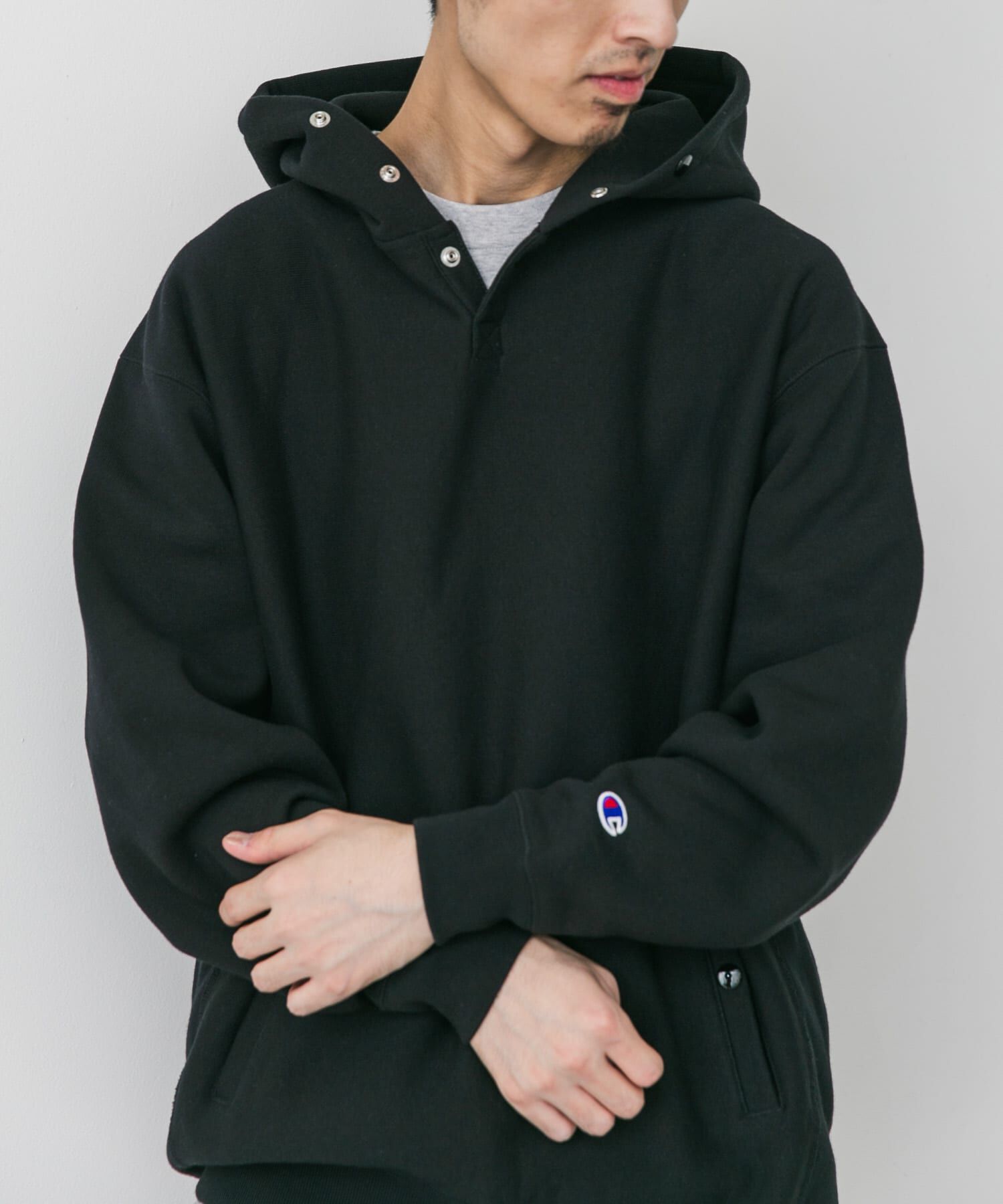 URBAN RESEARCH DOORS「『別注』Champion&times;DOORS　RW HALF SNAP PARKA」|パーカー|