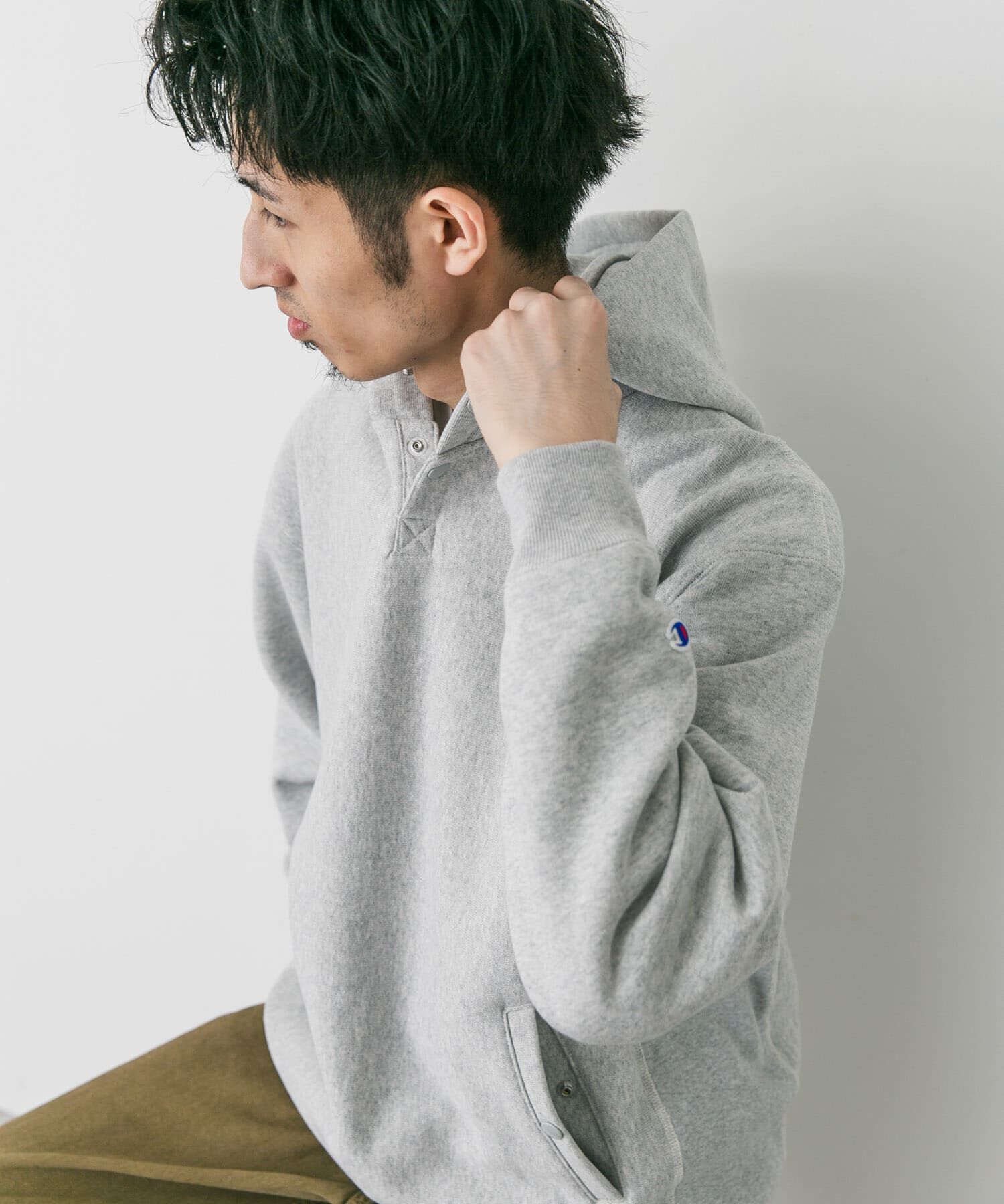 URBAN RESEARCH DOORS「『別注』Champion&times;DOORS　RW HALF SNAP PARKA」|パーカー|