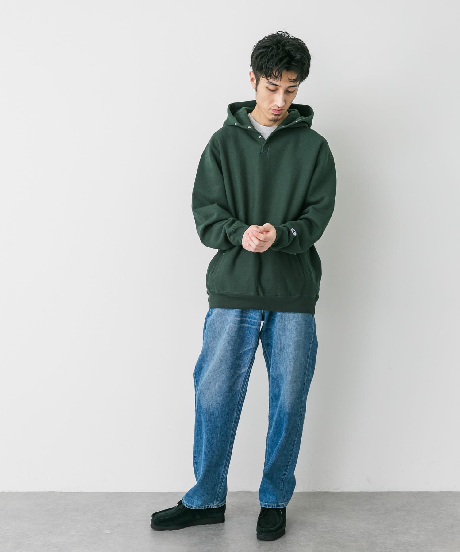 URBAN RESEARCH DOORS「『別注』Champion&times;DOORS　RW HALF SNAP PARKA」|パーカー|