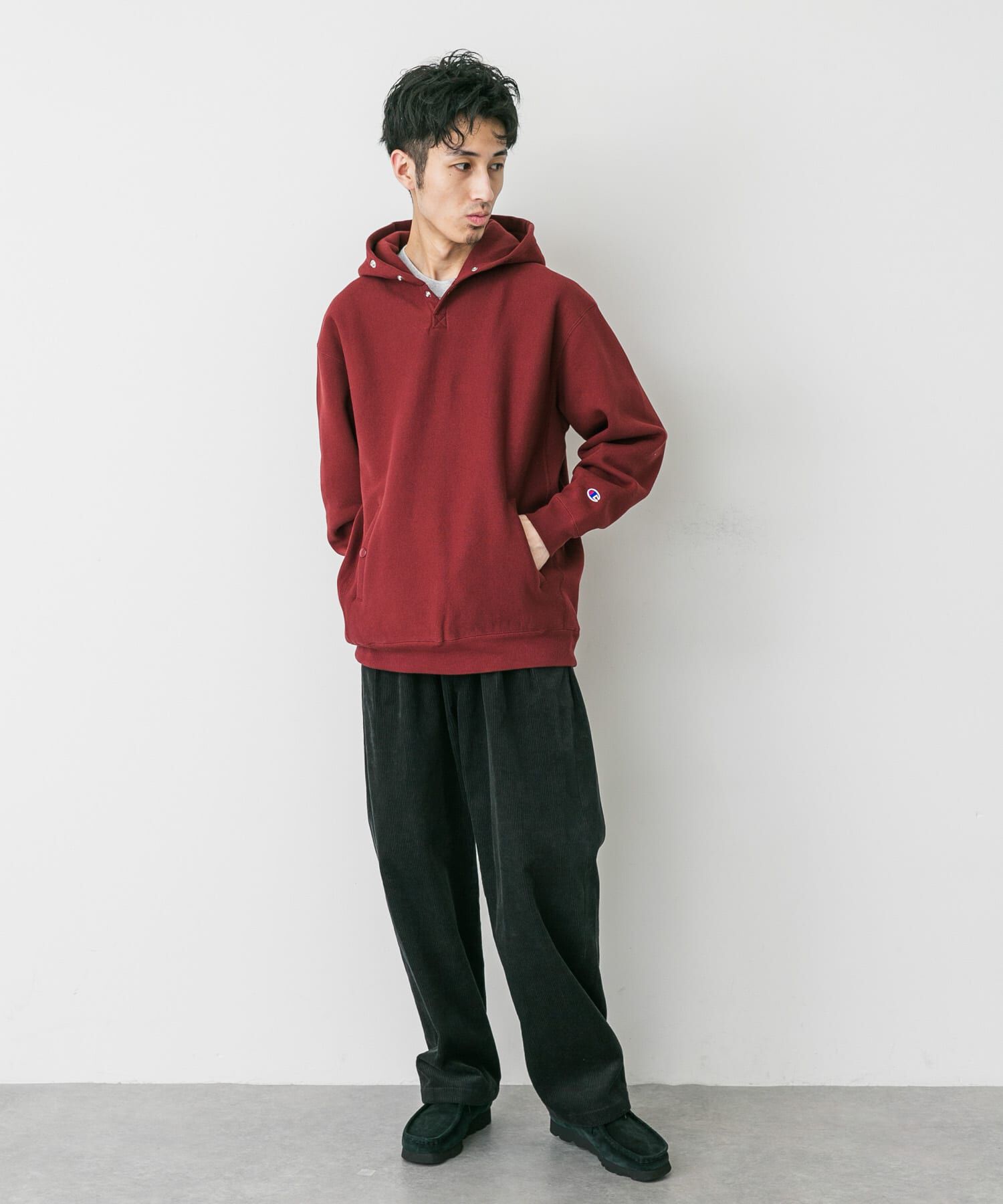 URBAN RESEARCH DOORS「『別注』Champion&times;DOORS　RW HALF SNAP PARKA」|パーカー|