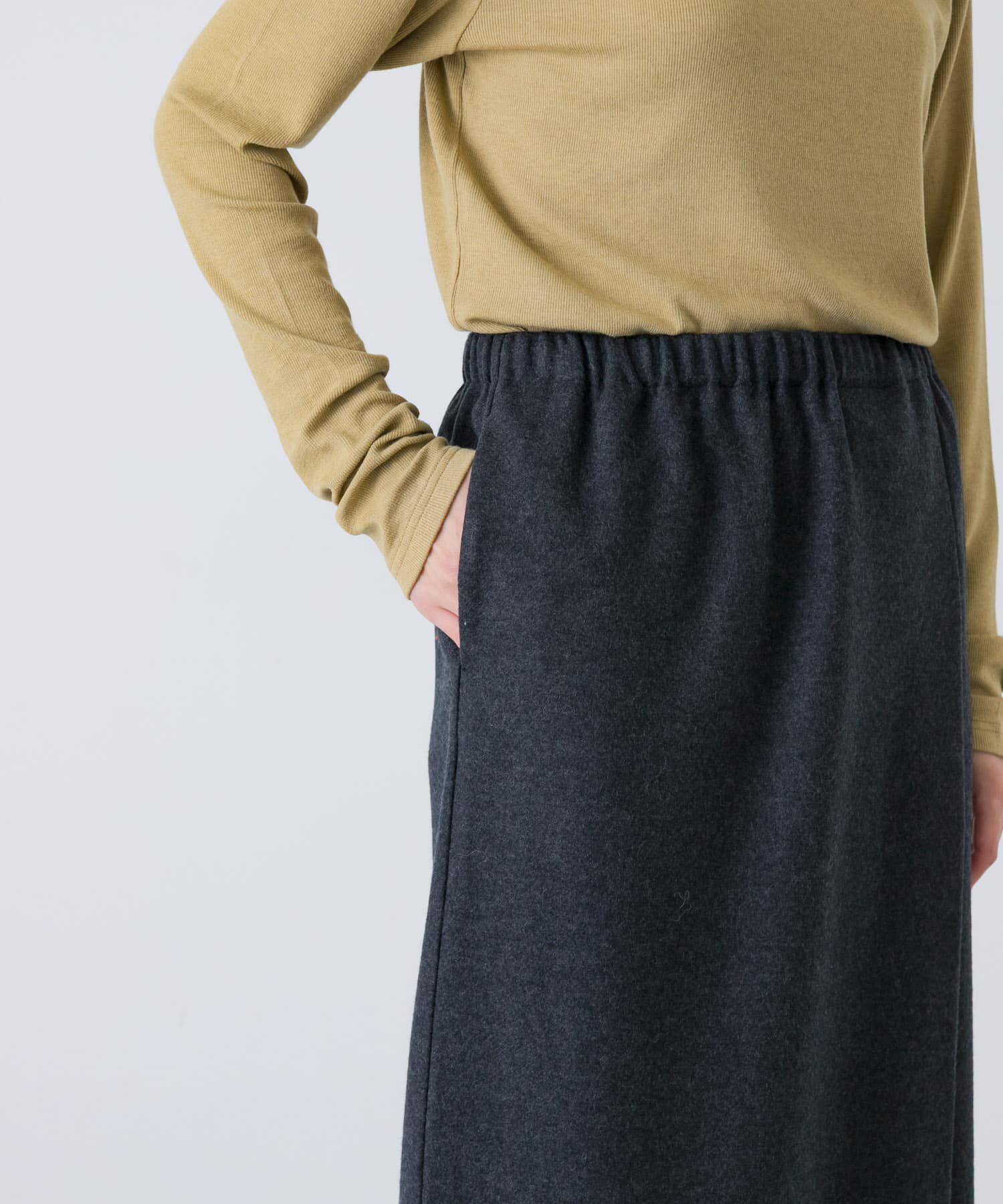 かぐれ「ウールカットストレートスカート」|スカート|