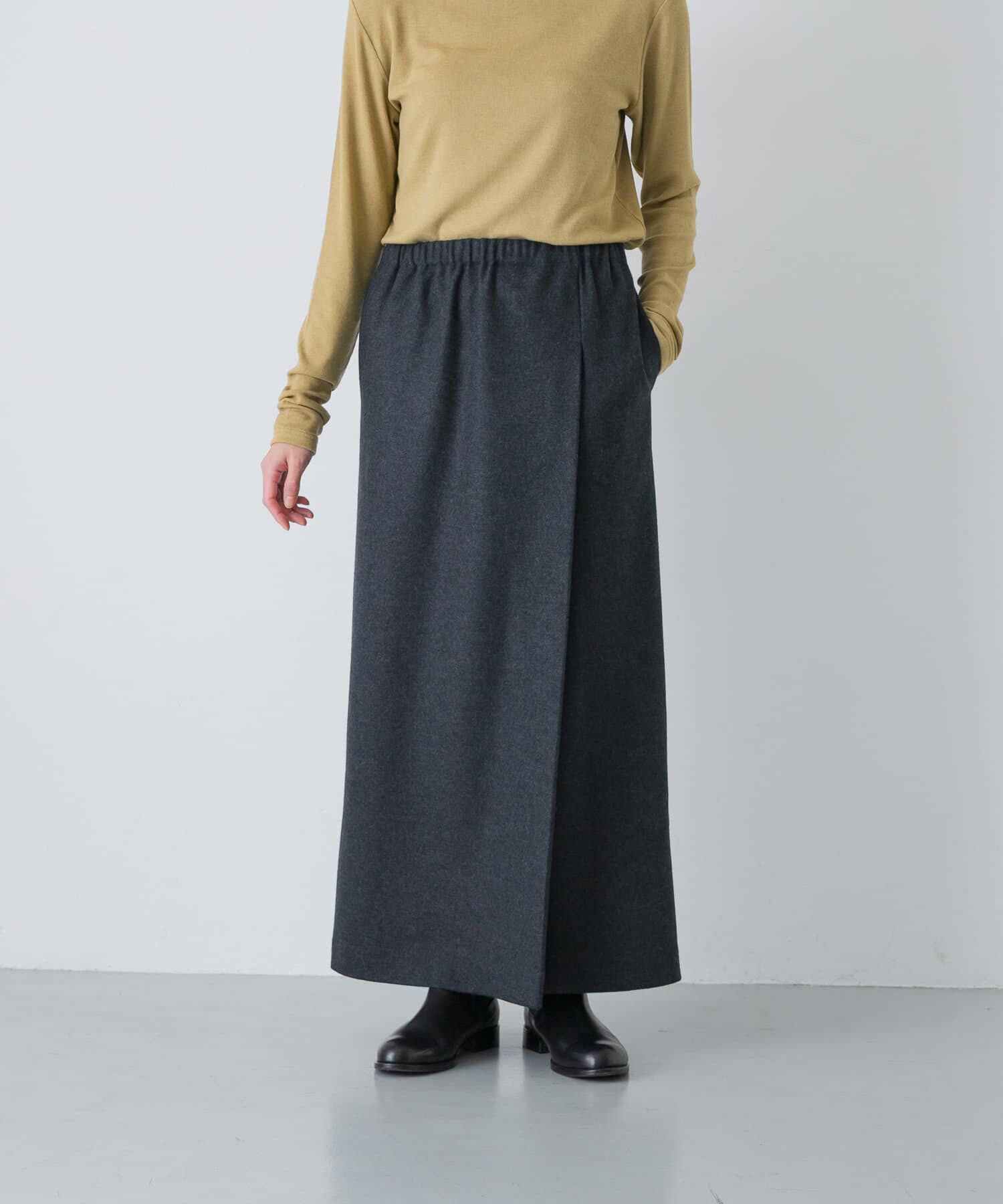 かぐれ「ウールカットストレートスカート」|スカート|