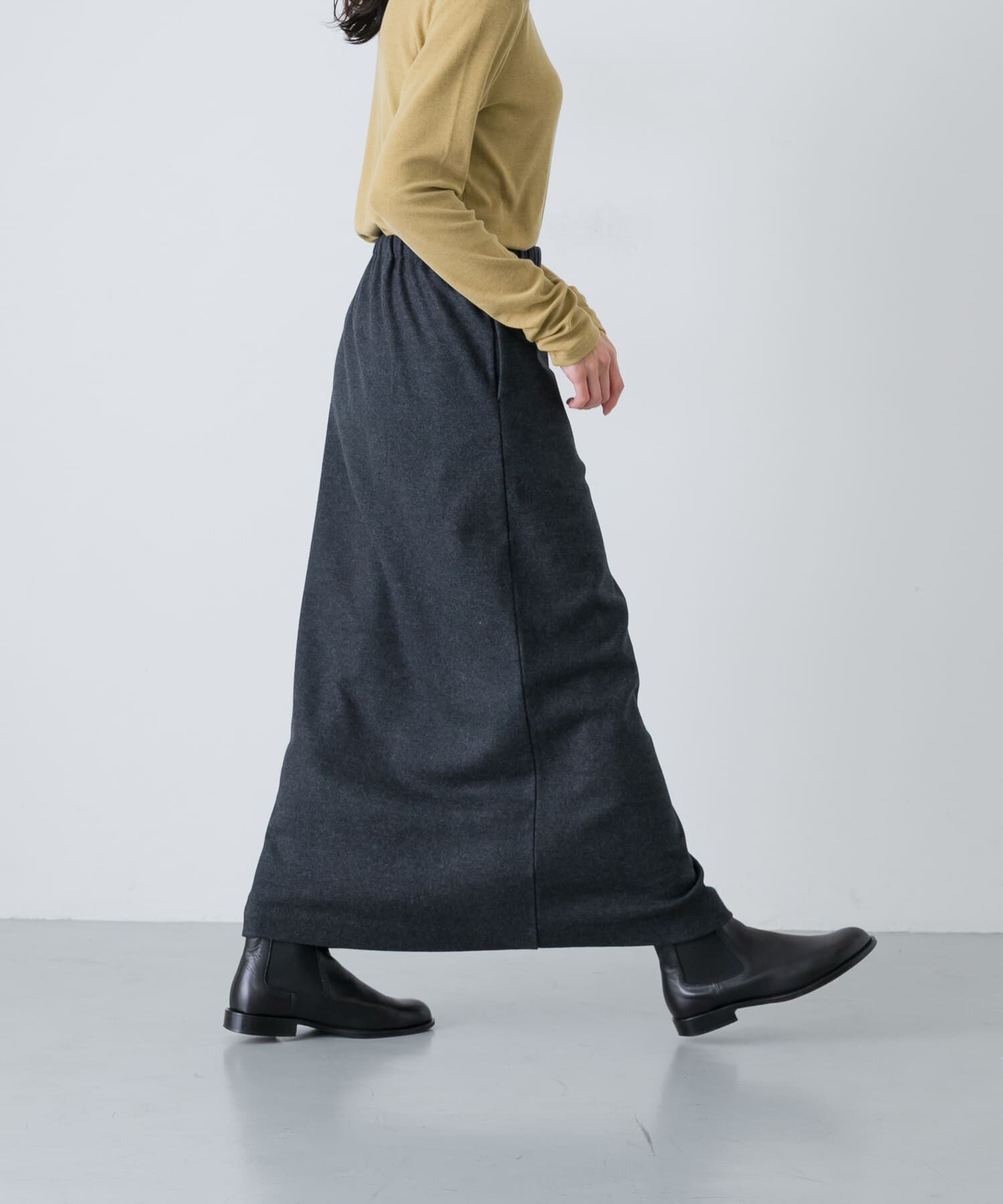 かぐれ「ウールカットストレートスカート」|スカート|