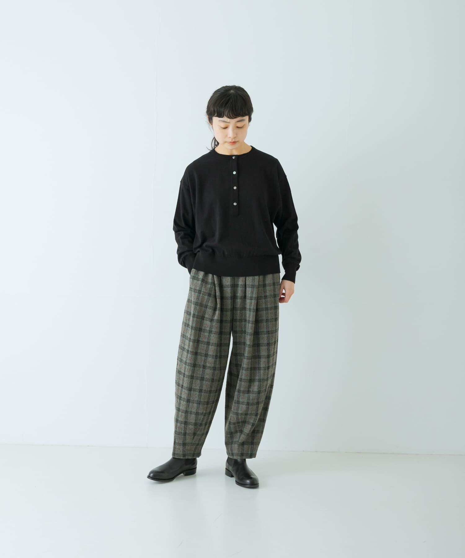 かぐれ「ウールコットンチェックパンツ」|その他|