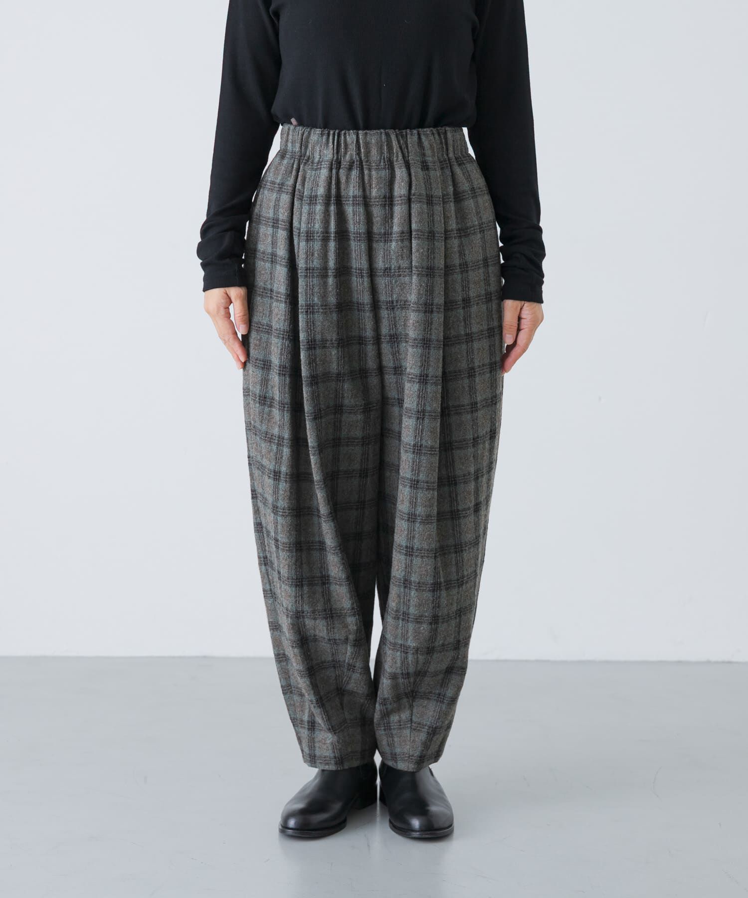 かぐれ「ウールコットンチェックパンツ」|その他|