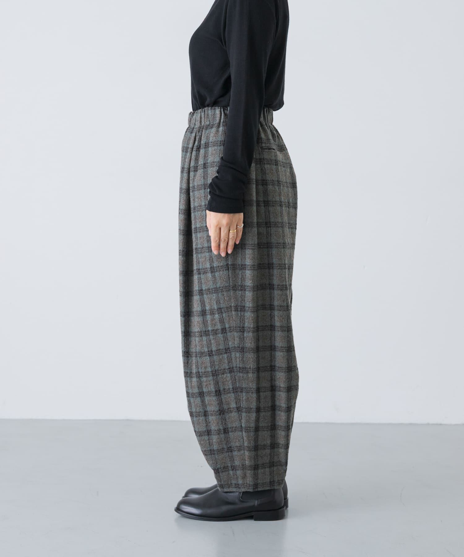かぐれ「ウールコットンチェックパンツ」|その他|